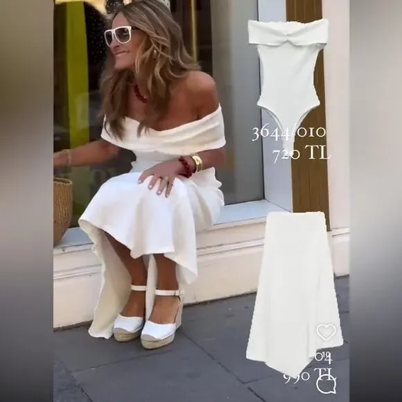 Zara ASYMMETRICAL SKIRT IN RIBBED FABRIC - Picture 3 of 15